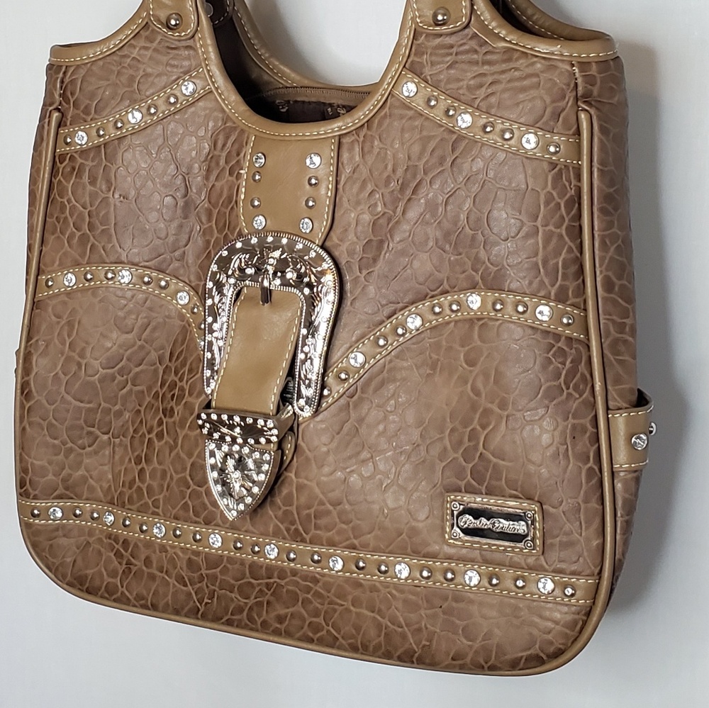 Rustic Coutures - Brown Leather Silver Rhinestone - Picture 2 of 8